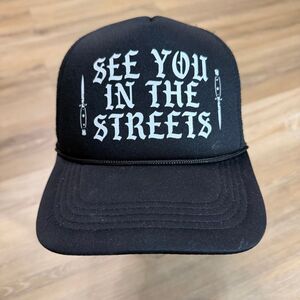 Trucker Hat See You In The Streets Snapback Cap Streetwear Edgy Alt Biker Rocker